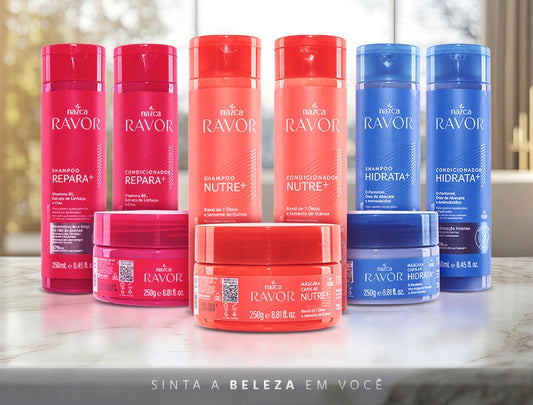Nazca Ravor Repara+ Hair Repair Kit – Shampoo, Conditioner & Deep Treatment Mask | Vitamin B5, Flaxseed & Chia | Brazilian Hair Care for Damaged - image 2