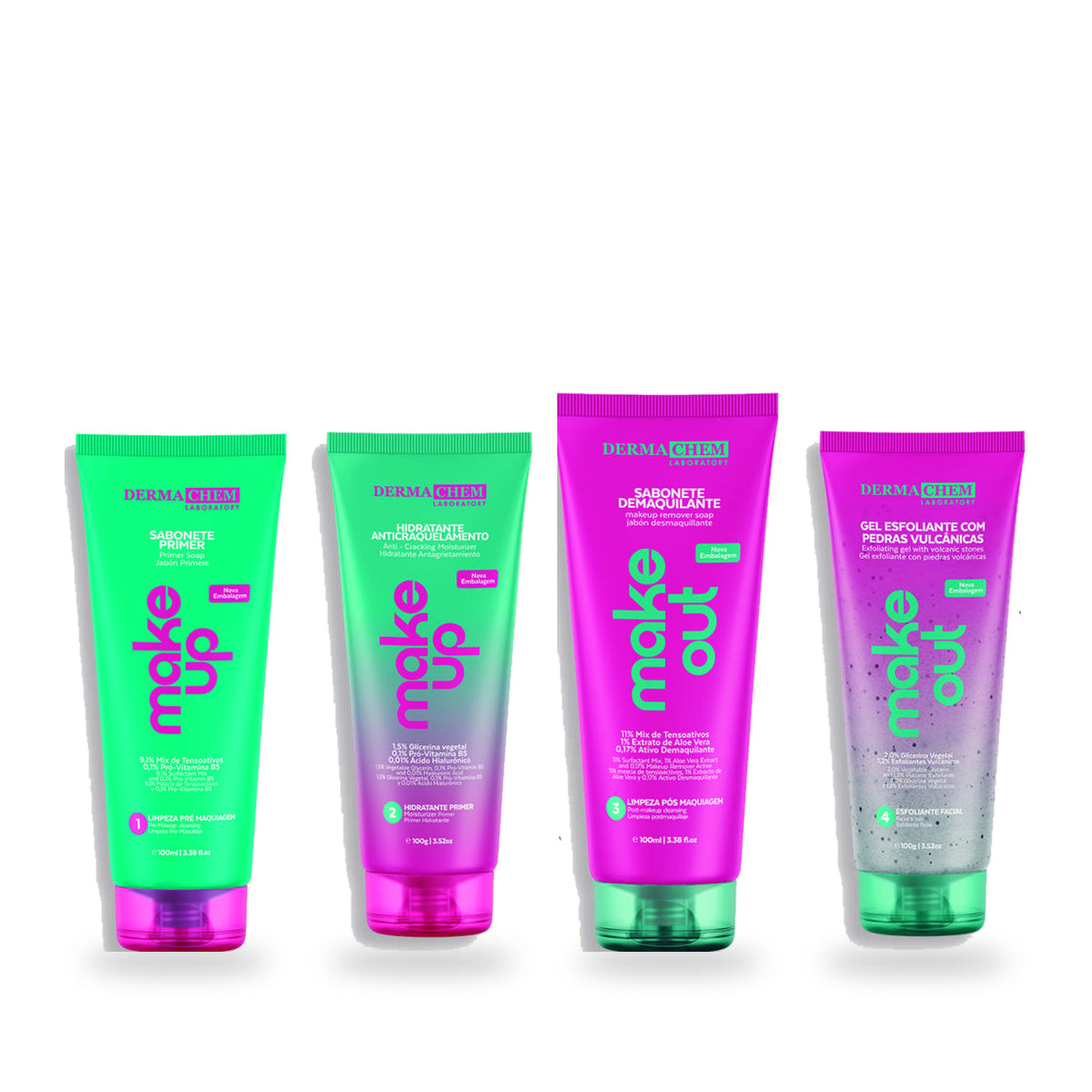 Makeup Day Kit | Brazilian Pre and Post Makeup Set, 4 Pieces
