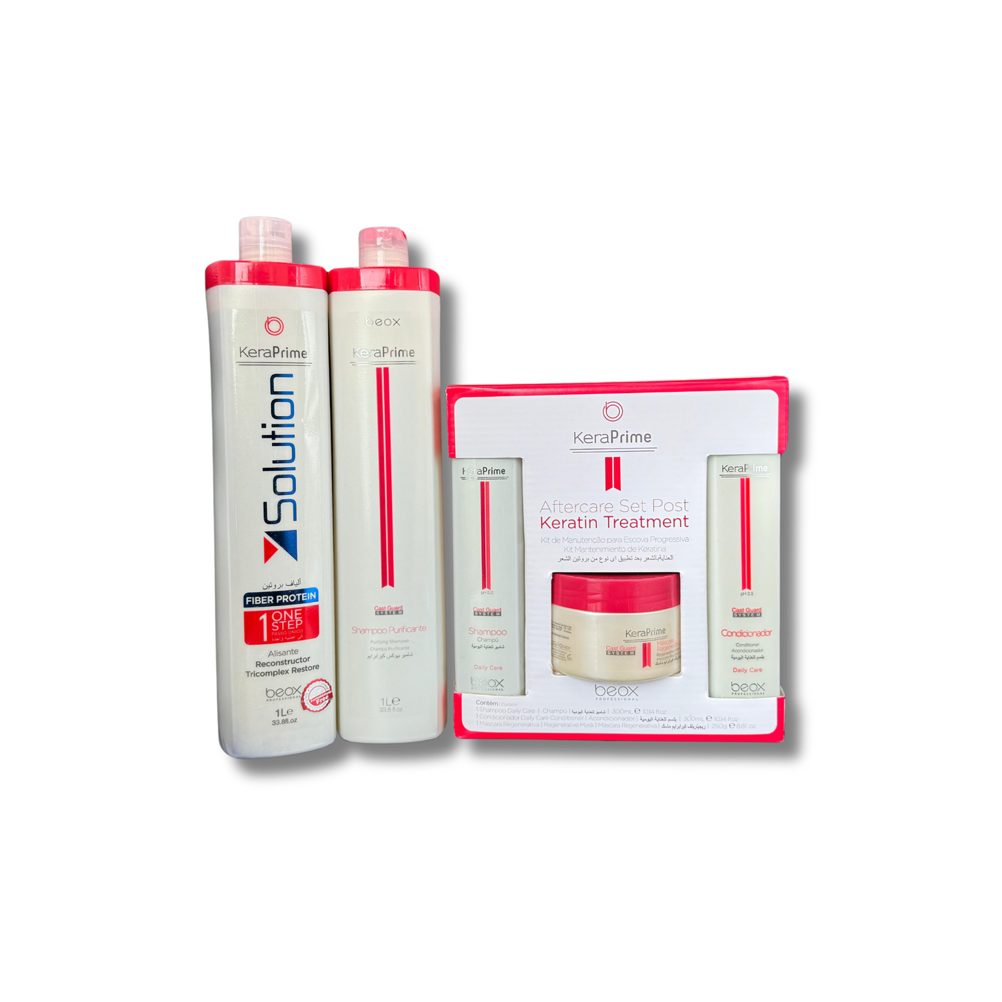 KeraPrime Solution 1L + Shampoo + Kit Home Care