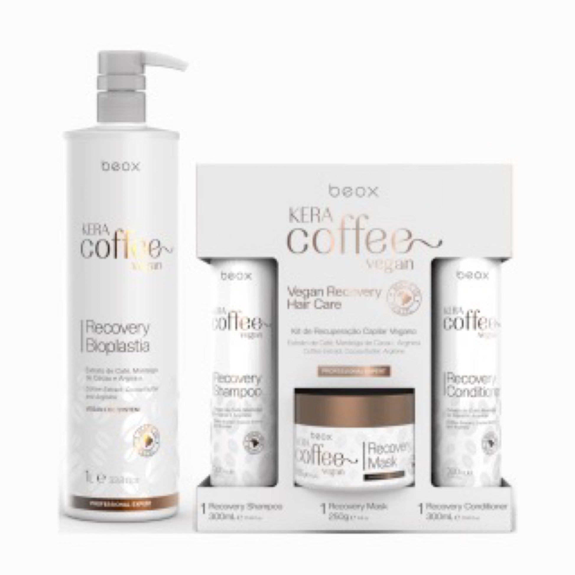 KeraCoffee Vegan 1L + Kit Home Care KeraCoffee Beox
